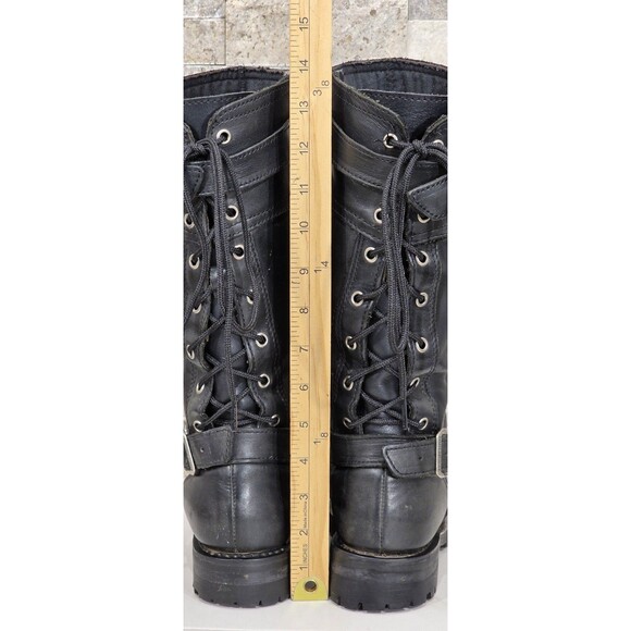 Harley-Davidson Alexa Motorcycle Boots Black Leather Back Lace 85167 Women's 8 - Picture 14 of 16